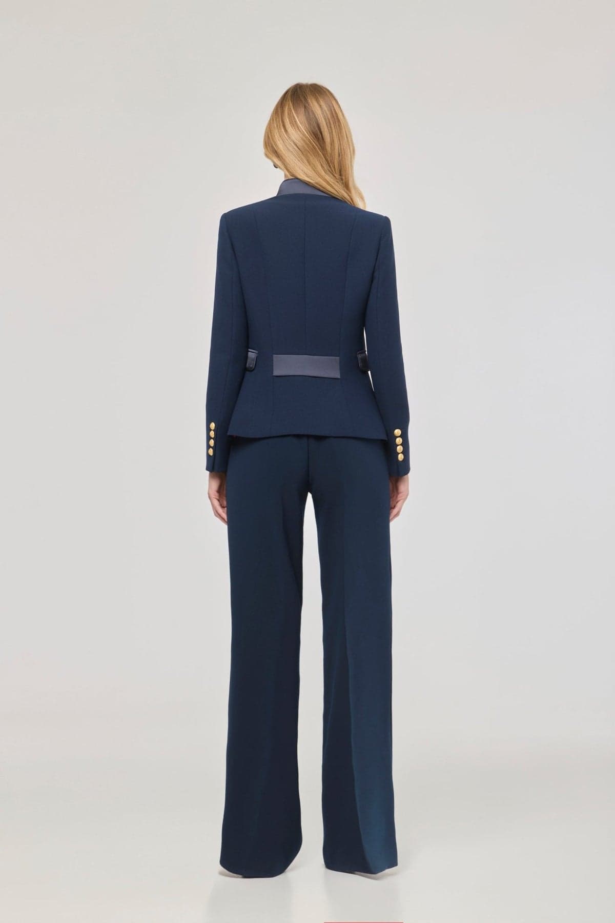 Renata Gold Embroidered Navy Short Blazer – Limited Edition - thumbnail 9