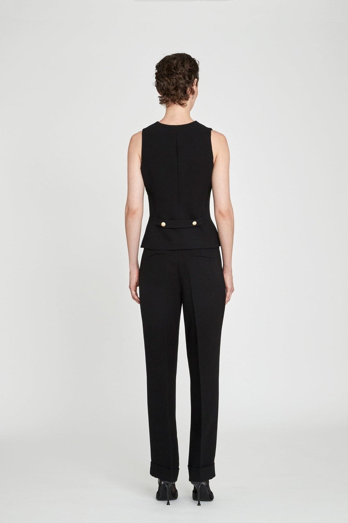 Chaleco Atelier Crepe Negro Intenso - thumbnail 4