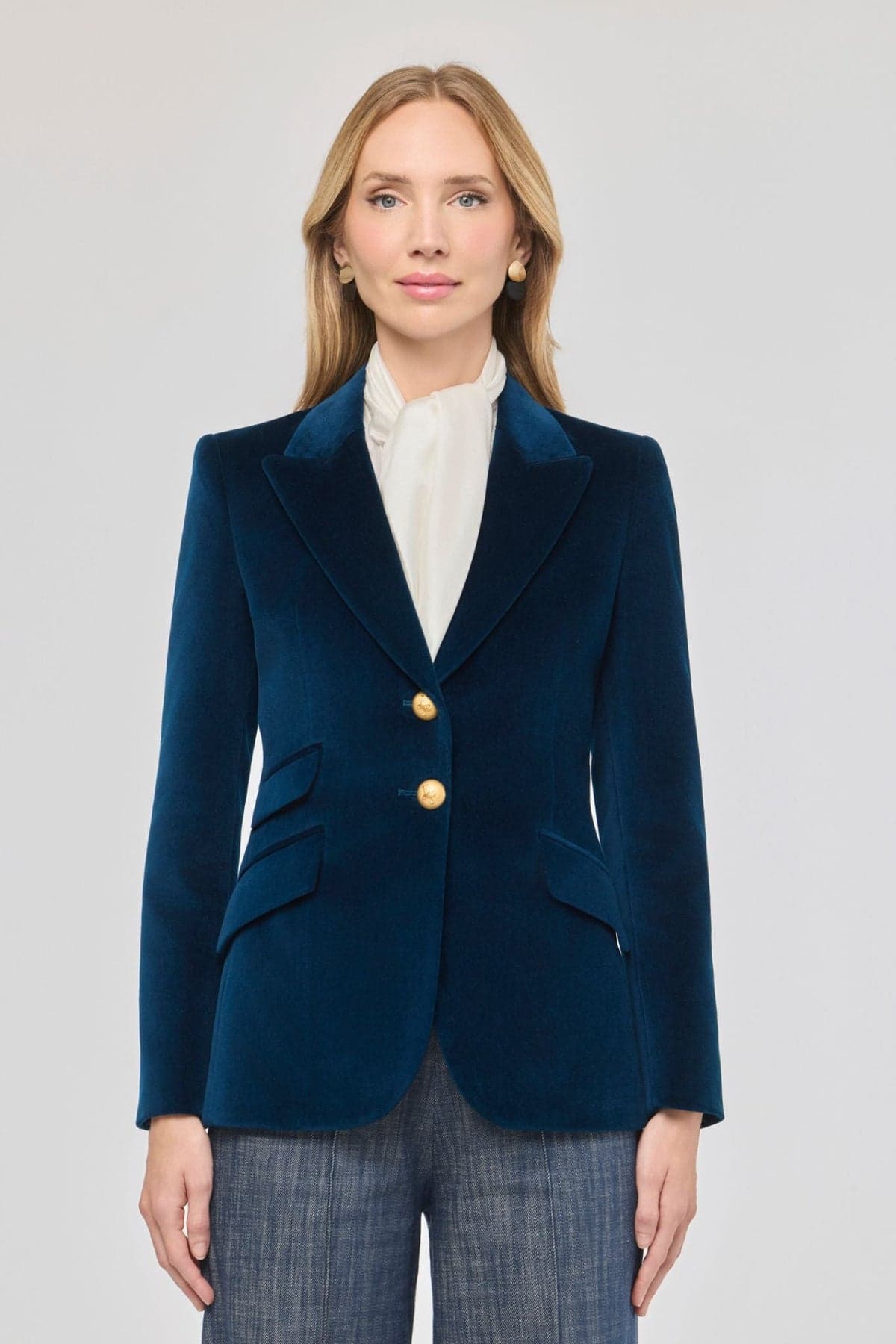 Blazer Oliva Azul Petróleo Velvet