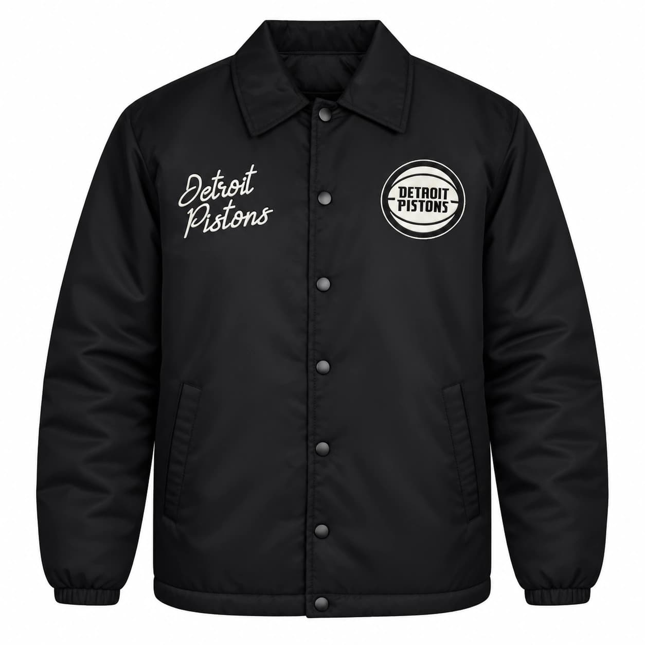 Detroit Pistons Black Coaches Jacket