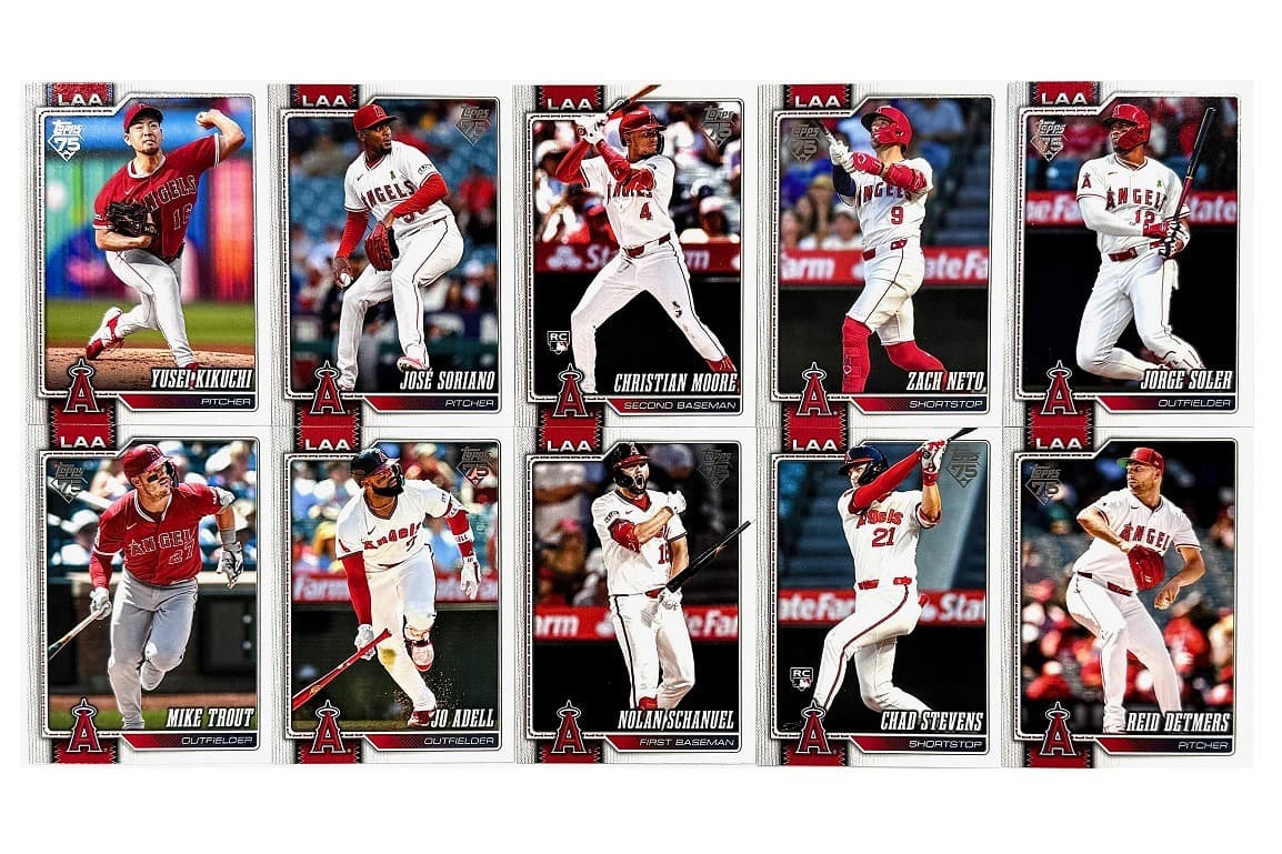 Angels 2026 Topps Series 1 team set (10 cards)