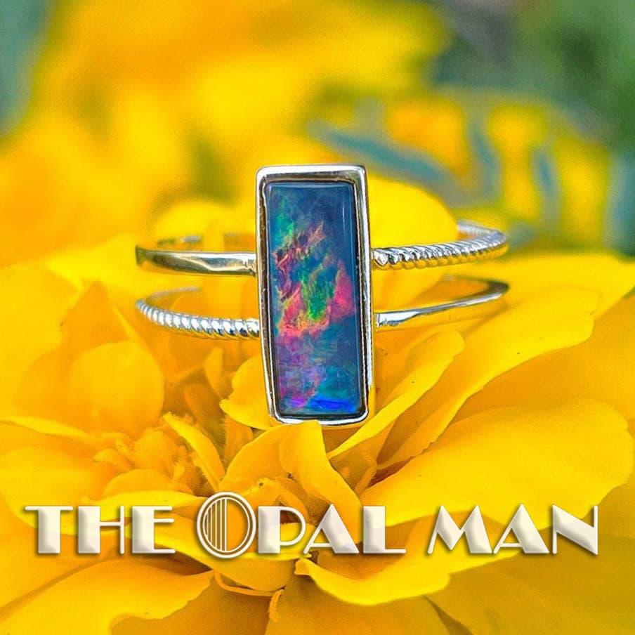 Enchanting Glow Australian Opal Doublet 14K Yellow Gold Ring – 421-00334