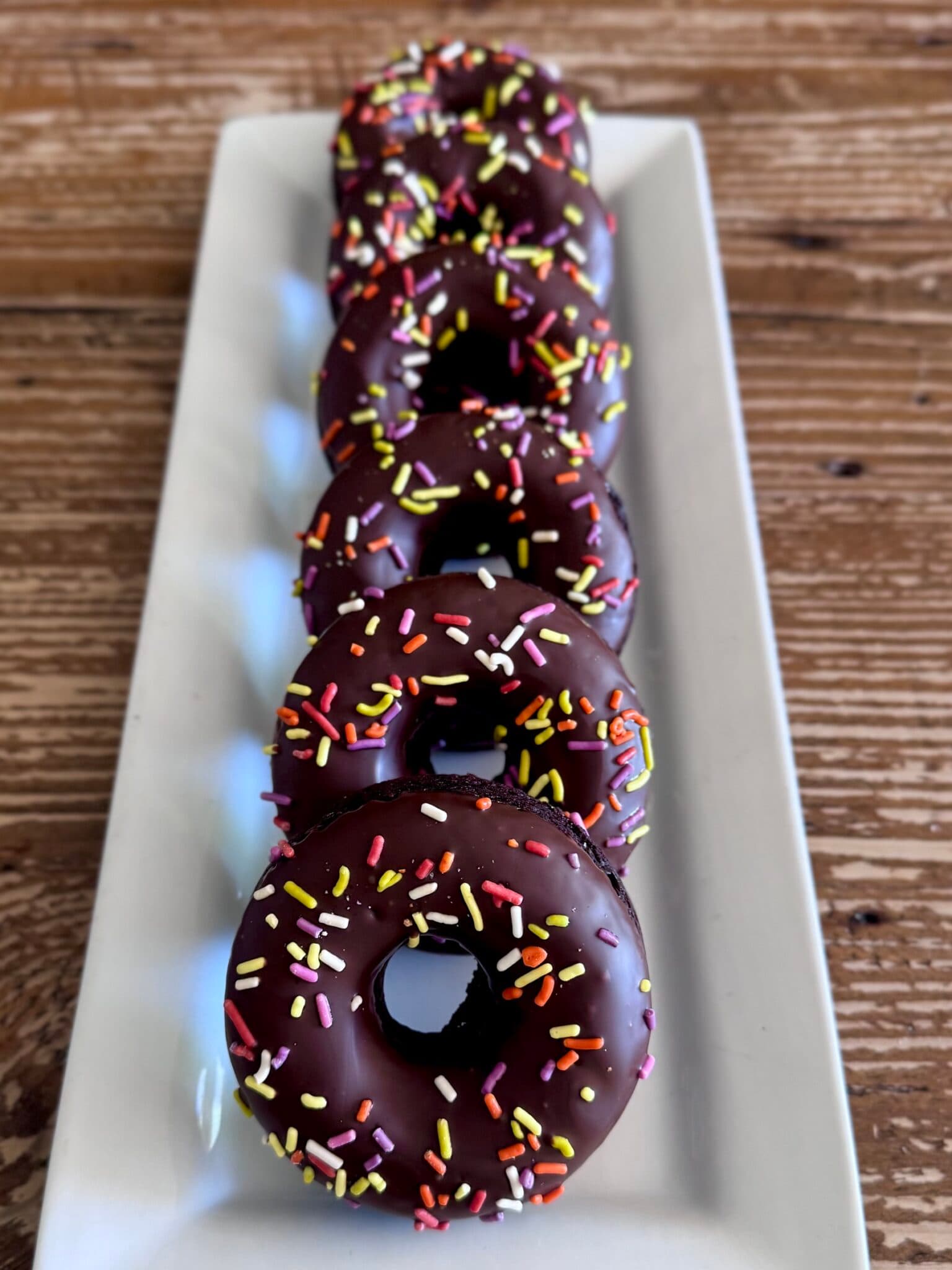 6-Pack Double Chocolate Sprinkle Donuts