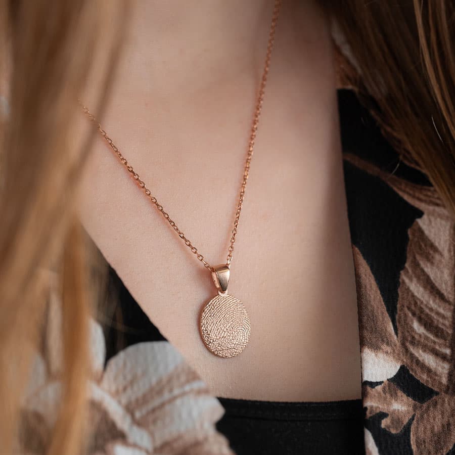 Full Fingerprint Classic Grand Pendant with Overlay - thumbnail 2
