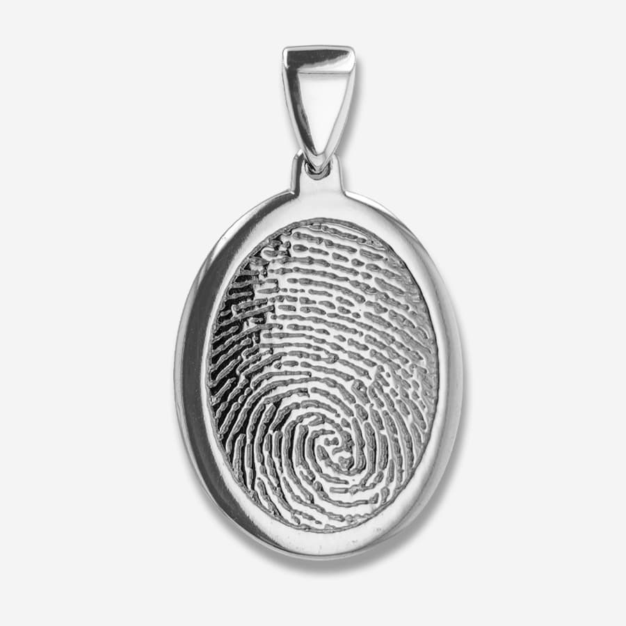Rimmed Fingerprint Classic Pendant
