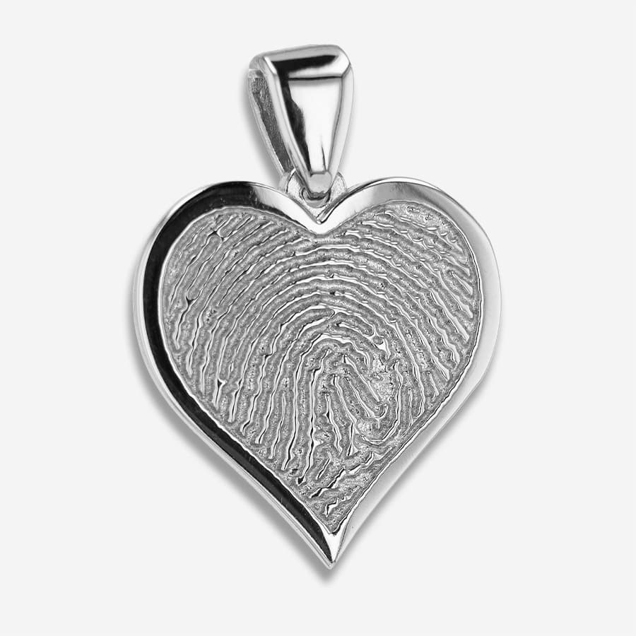 Rimmed Fingerprint Heartfelt Pendant