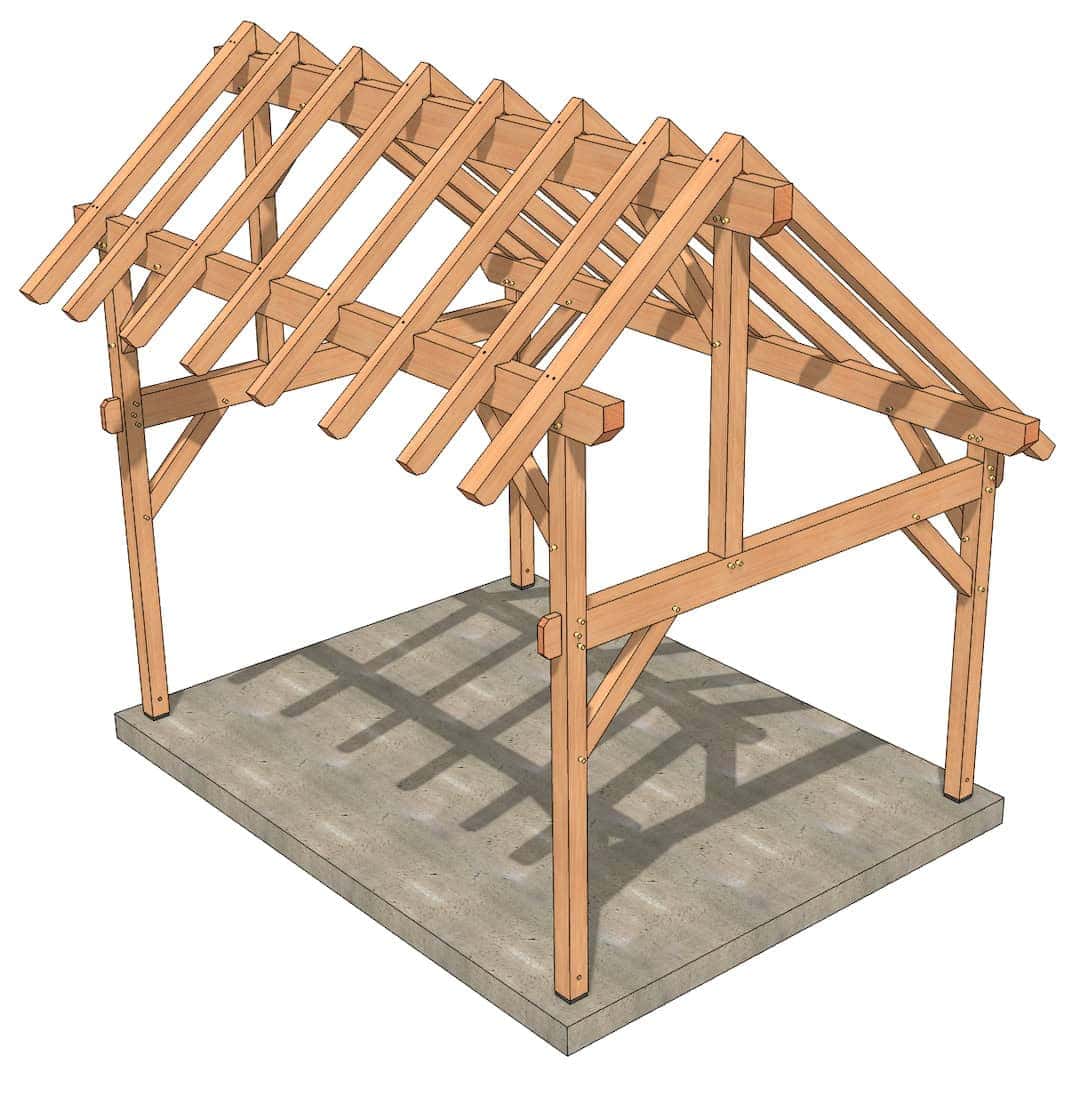 12×16 Saltbox Plan - thumbnail 4