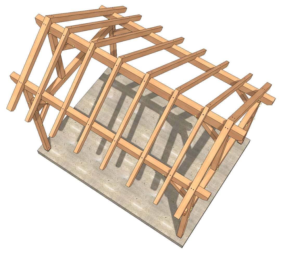 12×16 Saltbox Plan - thumbnail 3