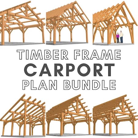 Timber Frame Carport Plan Bundle #1