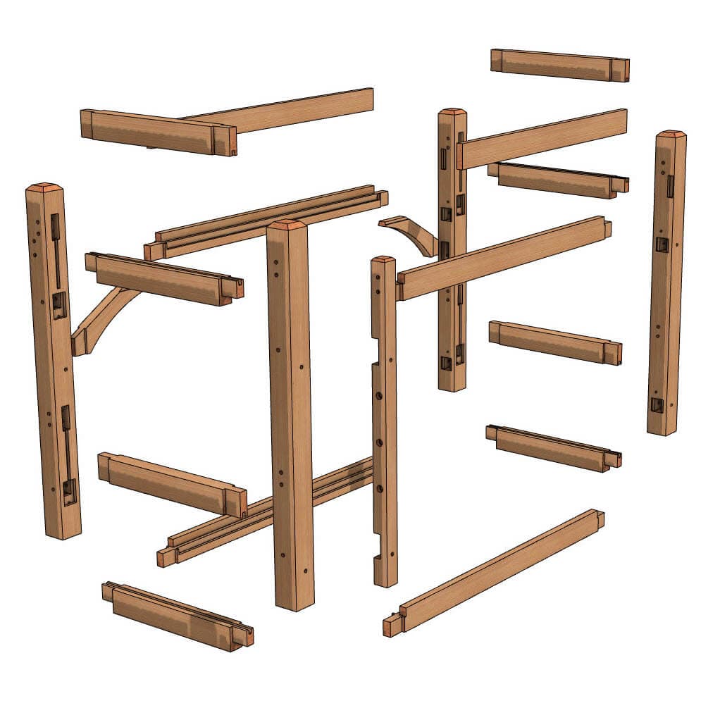 Timber Frame Twin Bunk Bed Plan - thumbnail 5