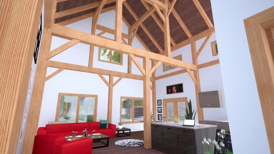 24×48 Timber Frame Barndominium Plan - thumbnail 5