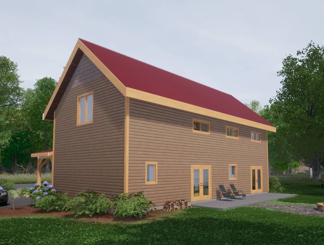 24×48 Timber Frame Barndominium Plan - thumbnail 9
