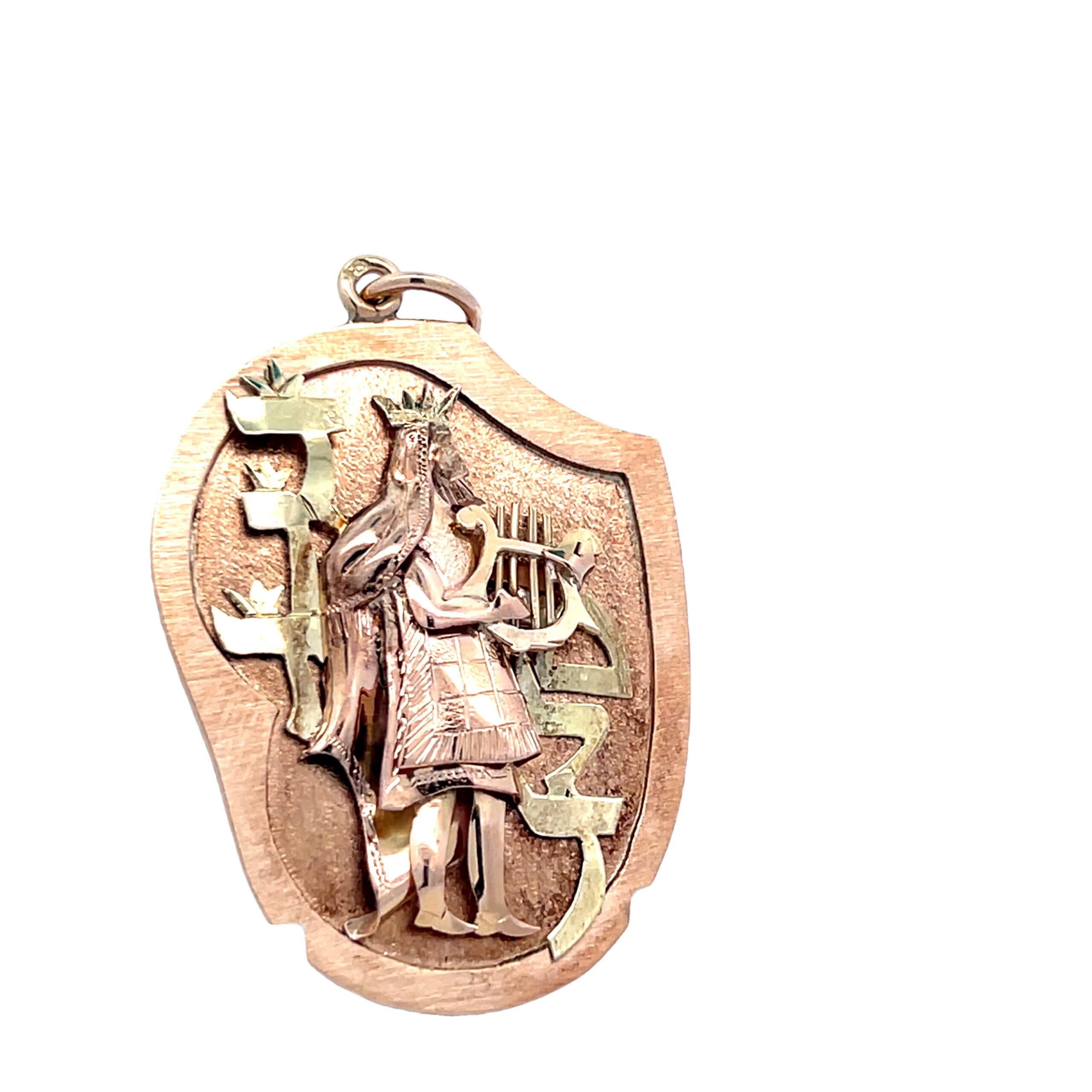 14k Gold King David Charm - thumbnail 5