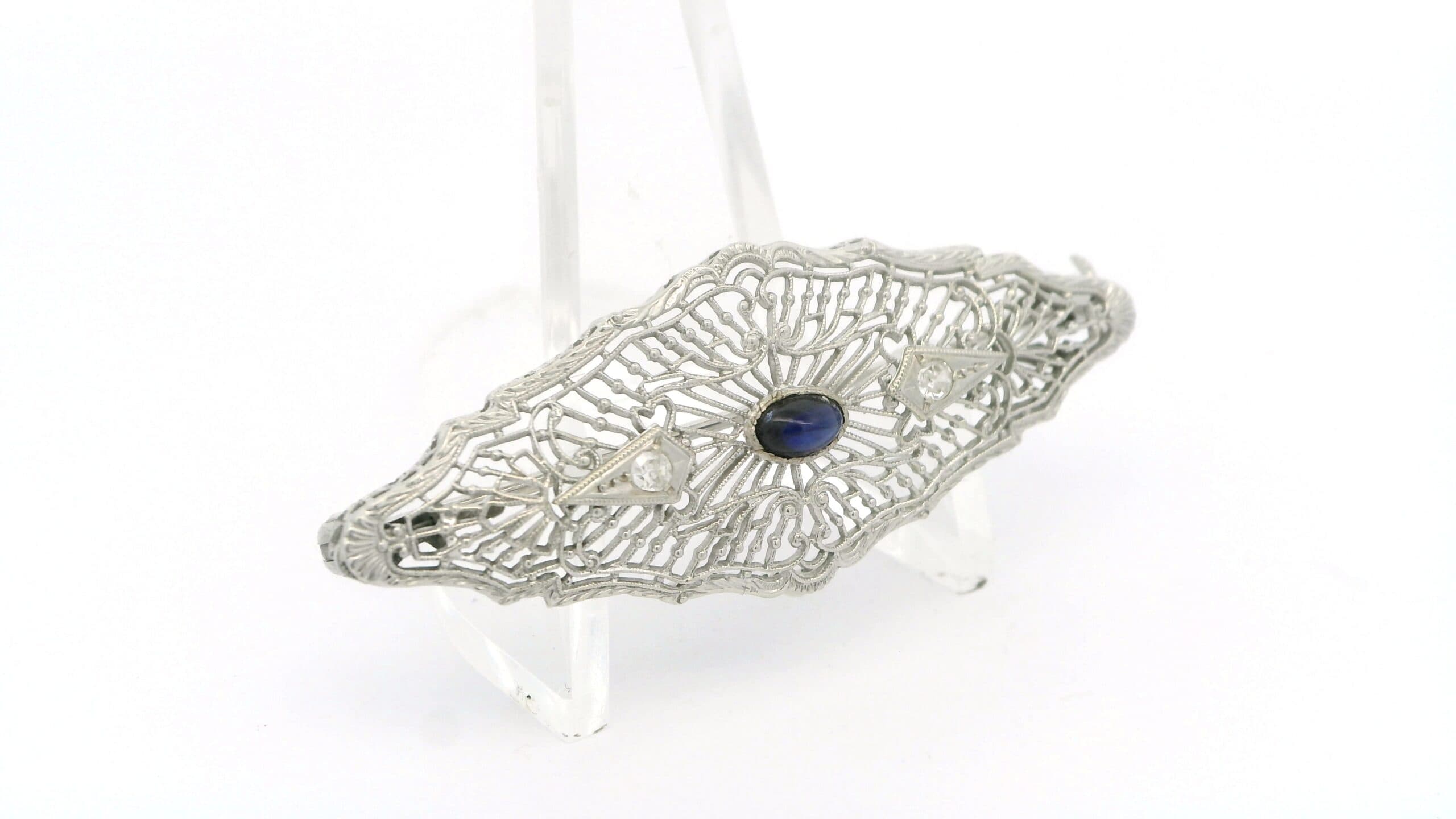 1920s 14K Art Deco Brooch - thumbnail 6