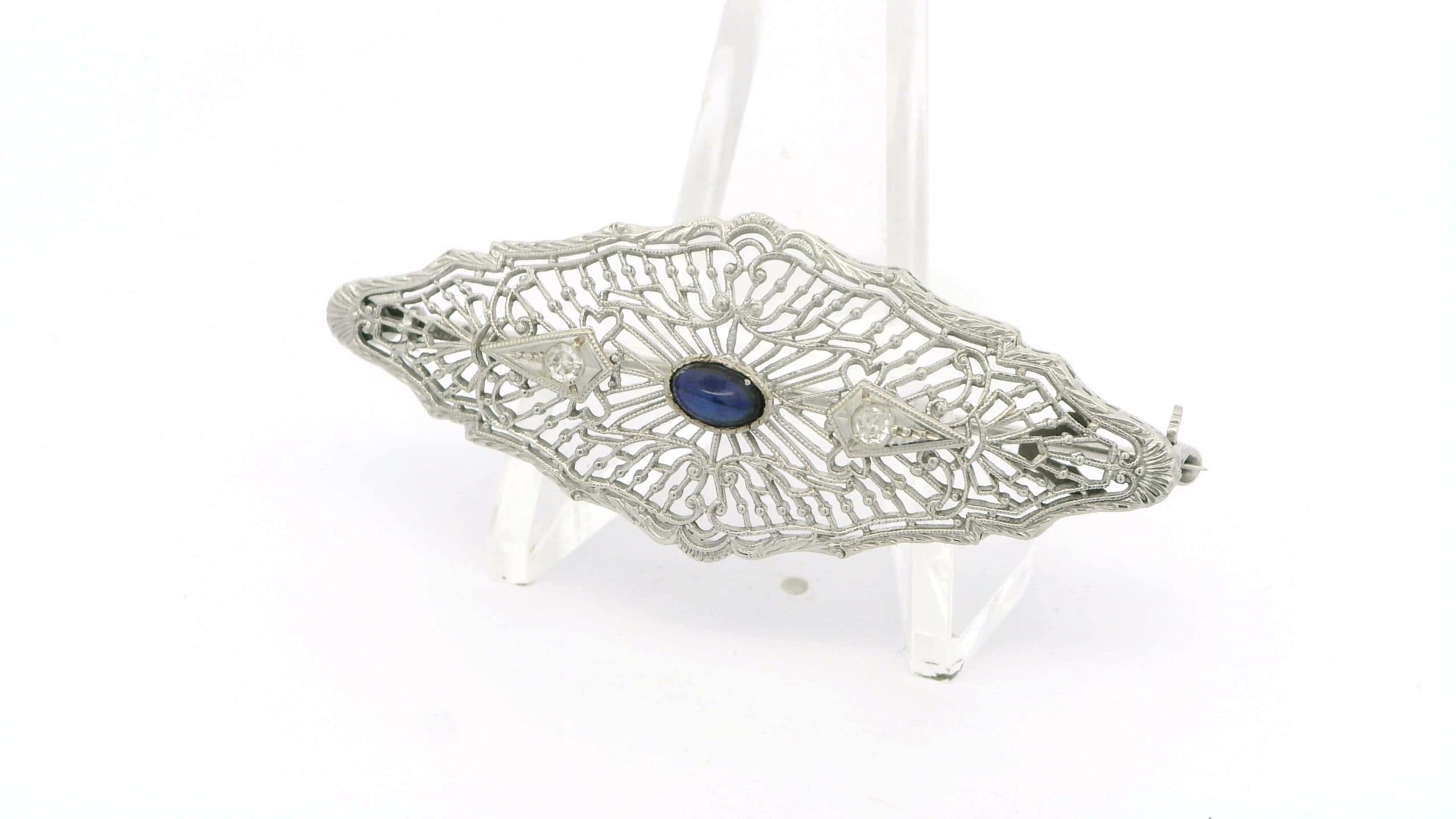 1920s 14K Art Deco Brooch - thumbnail 5