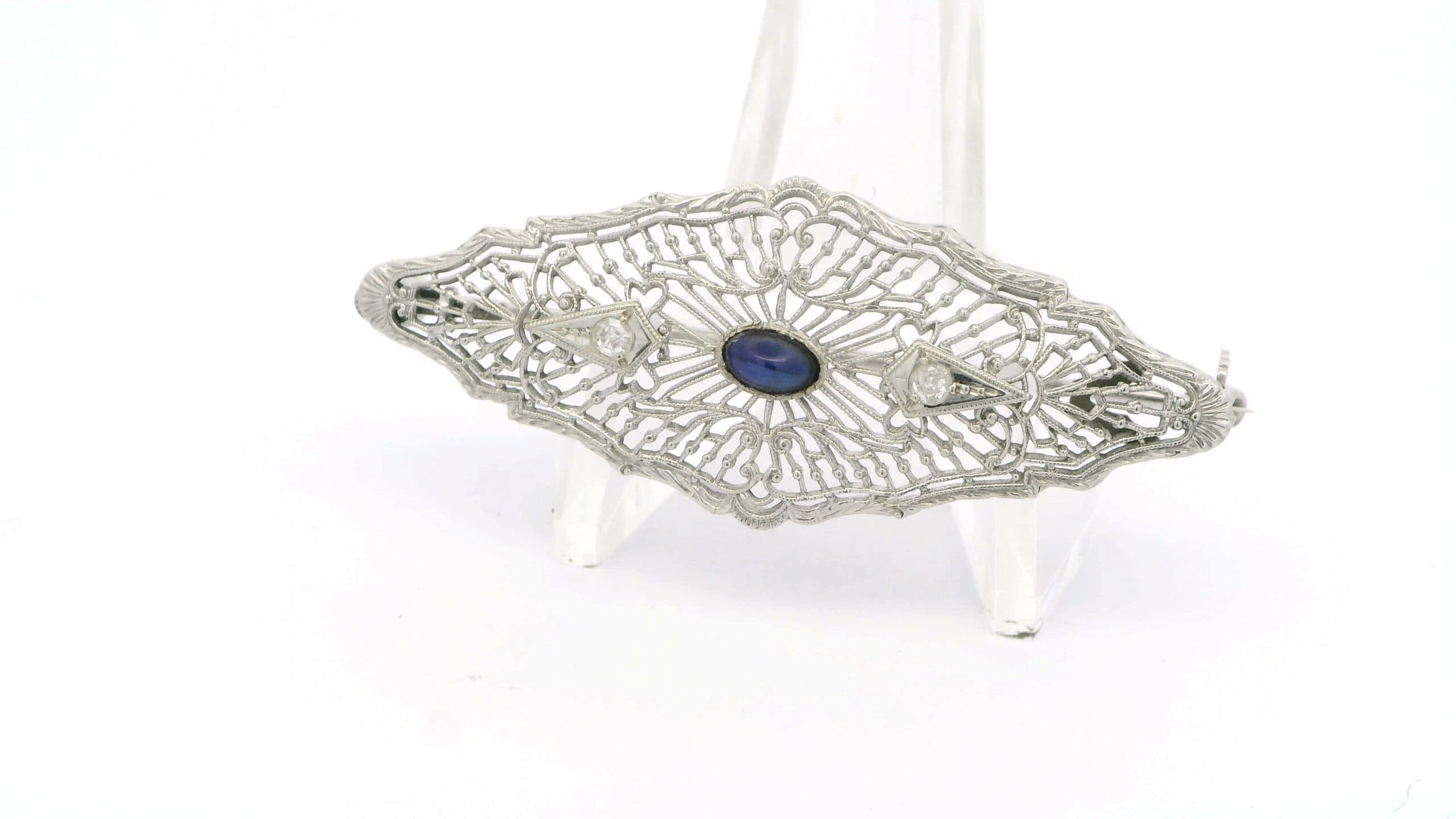 1920s 14K Art Deco Brooch - thumbnail 4