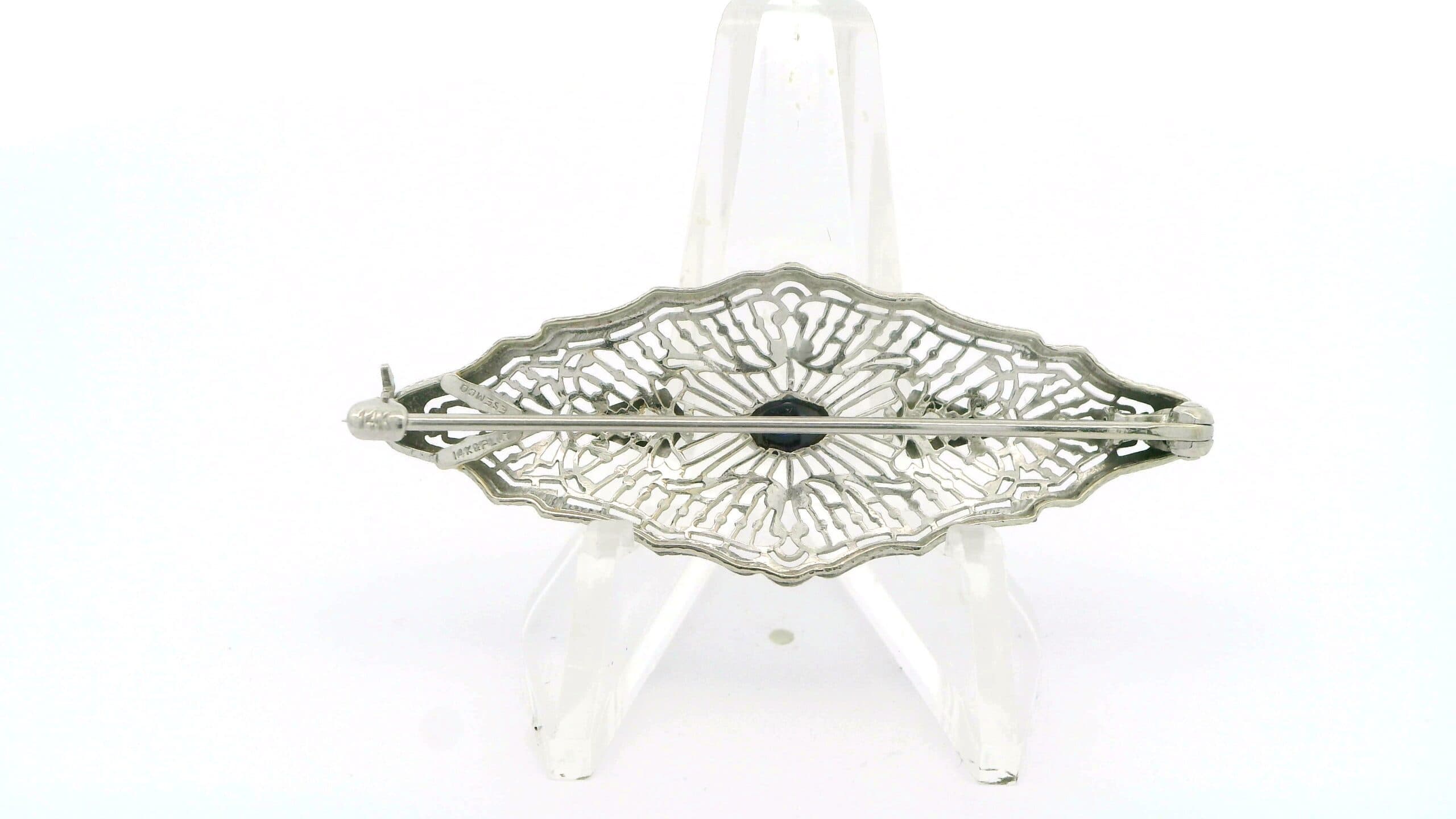 1920s 14K Art Deco Brooch - thumbnail 3