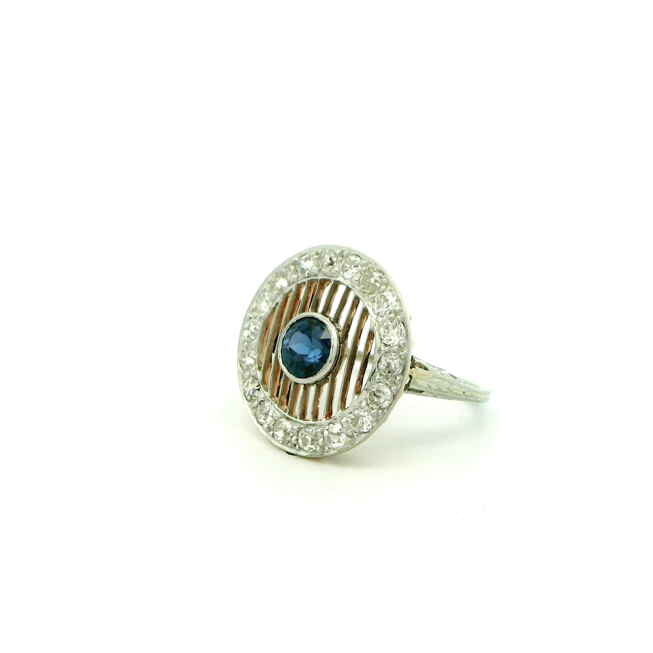 18K White Gold 1920s Ring - thumbnail 8