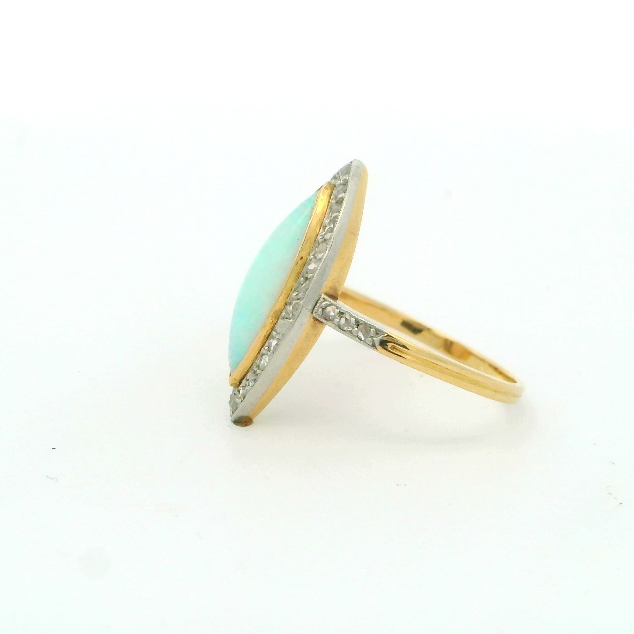 14K Yellow Gold Opal Ring - thumbnail 7