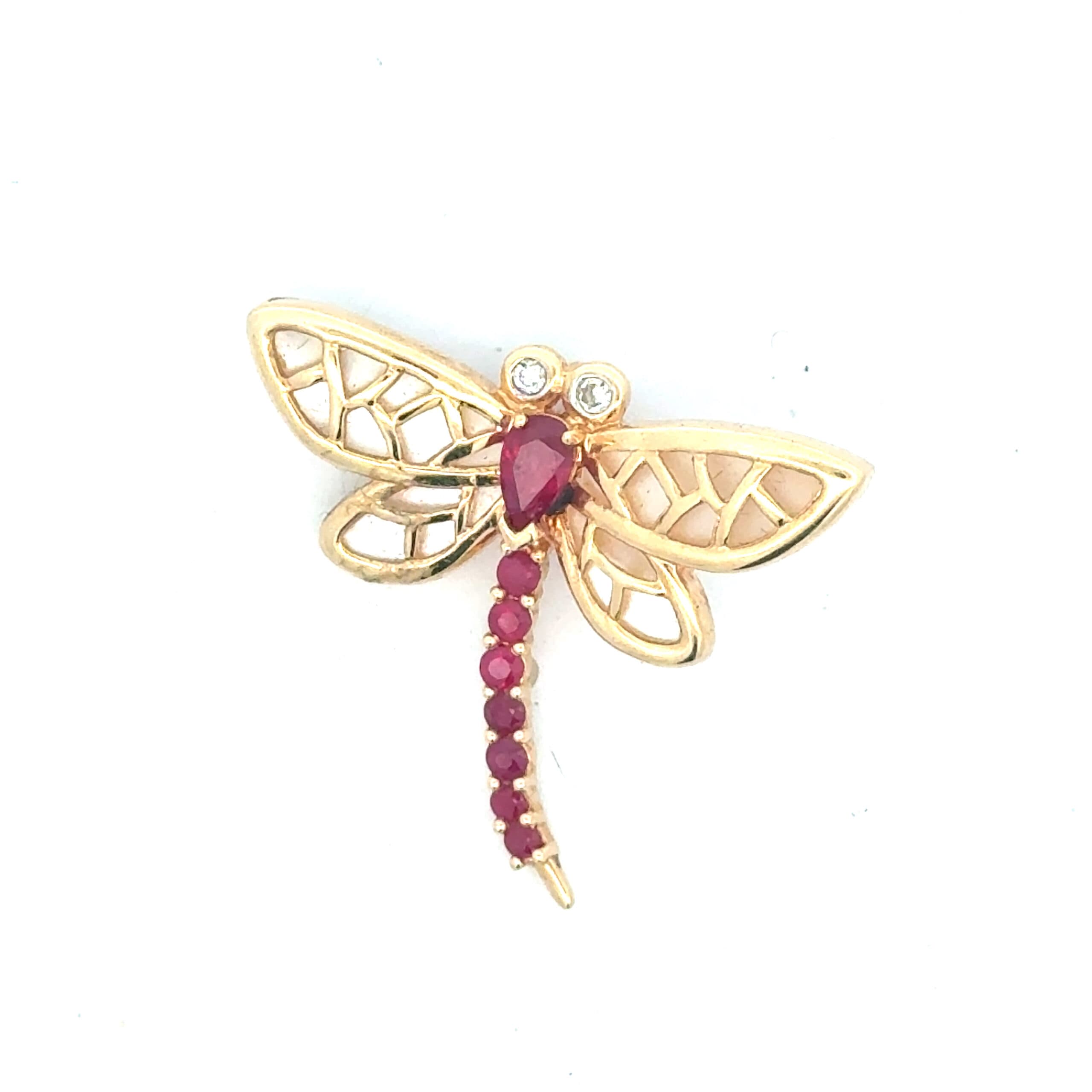 14k Dragonfly Pendant - thumbnail 2