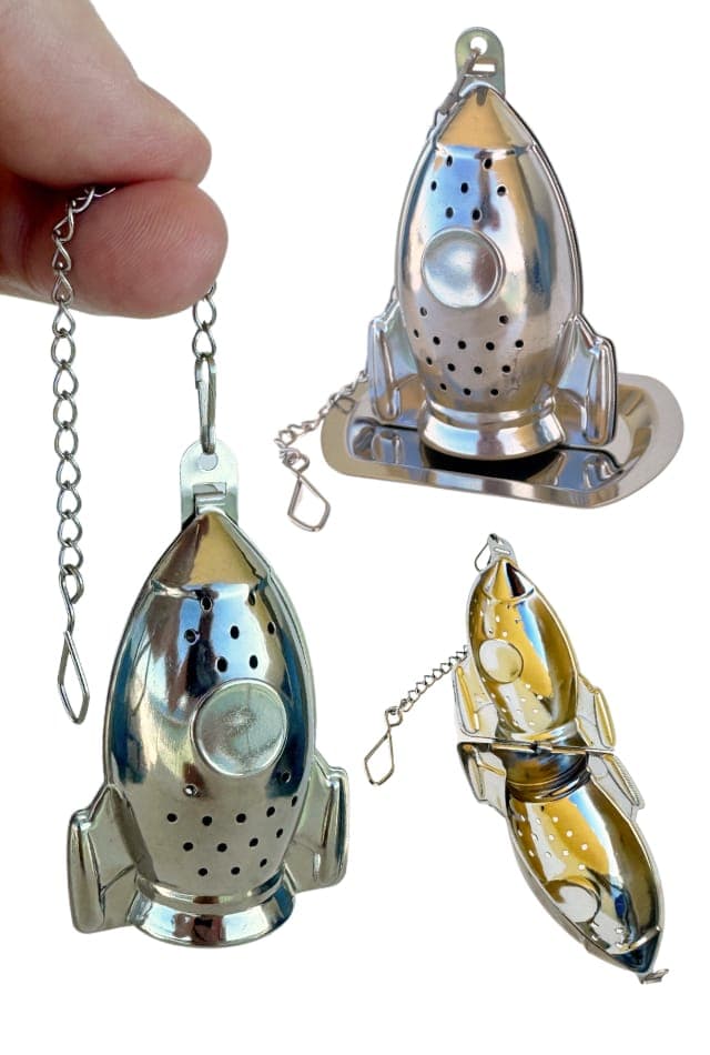 Rocket Tea Infuser Shiny Silver Steel - thumbnail 3
