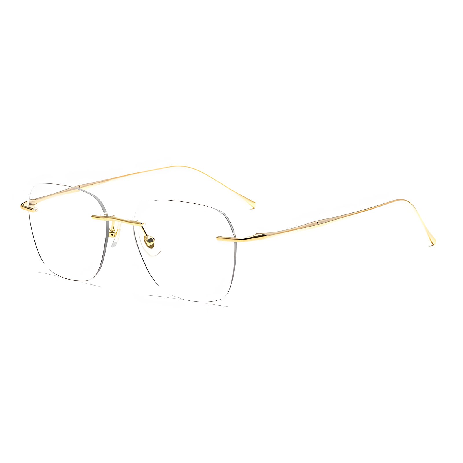 CAPRONI Square Aviator Rimless Frames