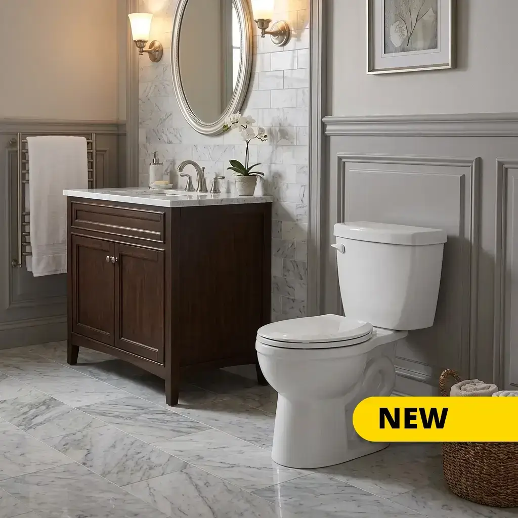 American Standard’s Crane Plumbing Sandhill Toilet – Includes Toilet, Installation and Haul Away