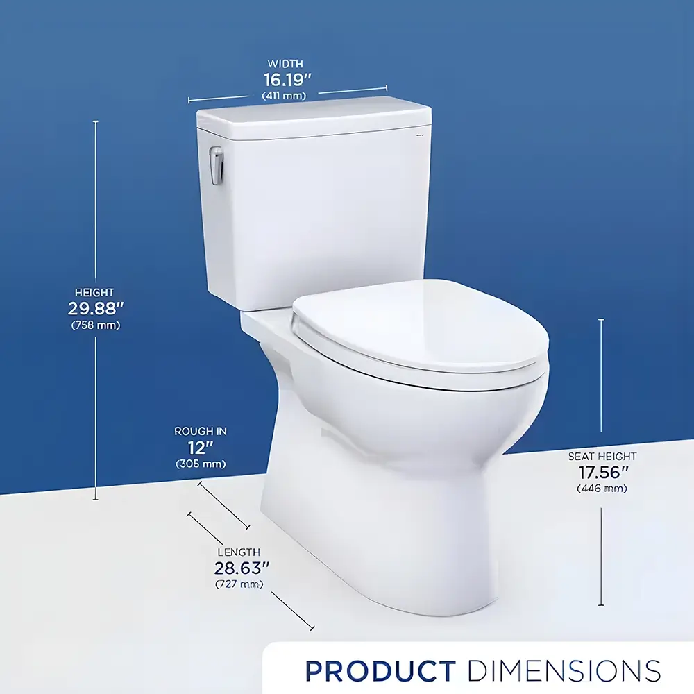 TOTO Glaston™ Two-Piece Toilet – Includes Toilet, Installation and Haul Away - thumbnail 8