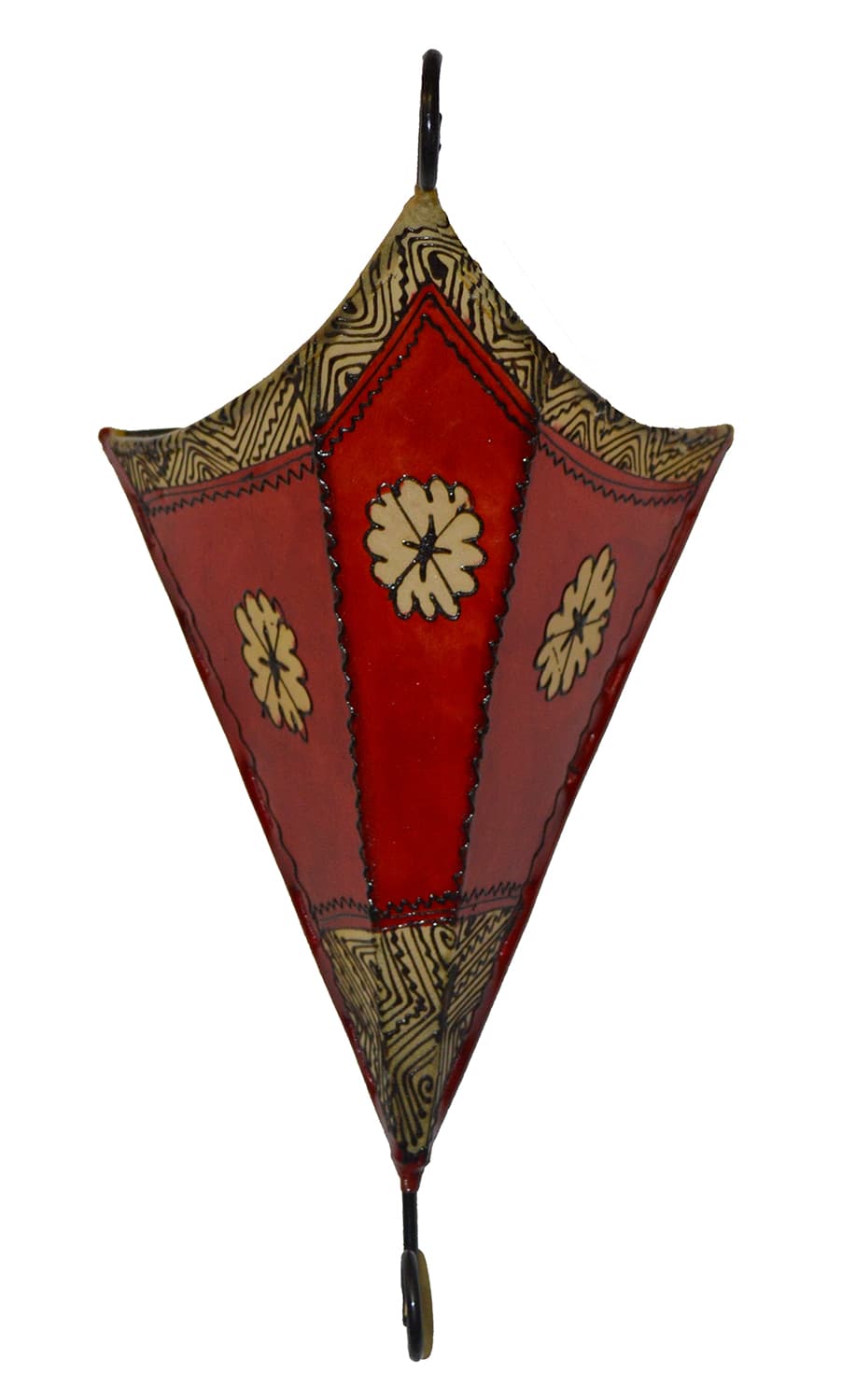 Sconce Red Beige Handmade Leather Henna