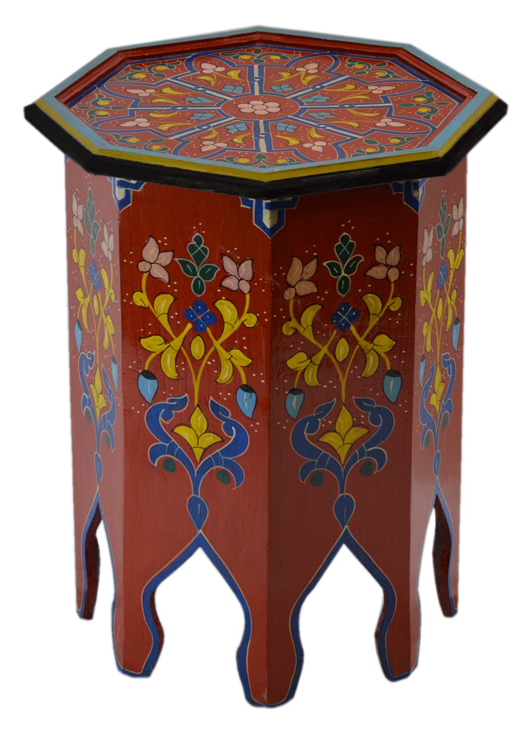 Handmade Wood Painted Table Red