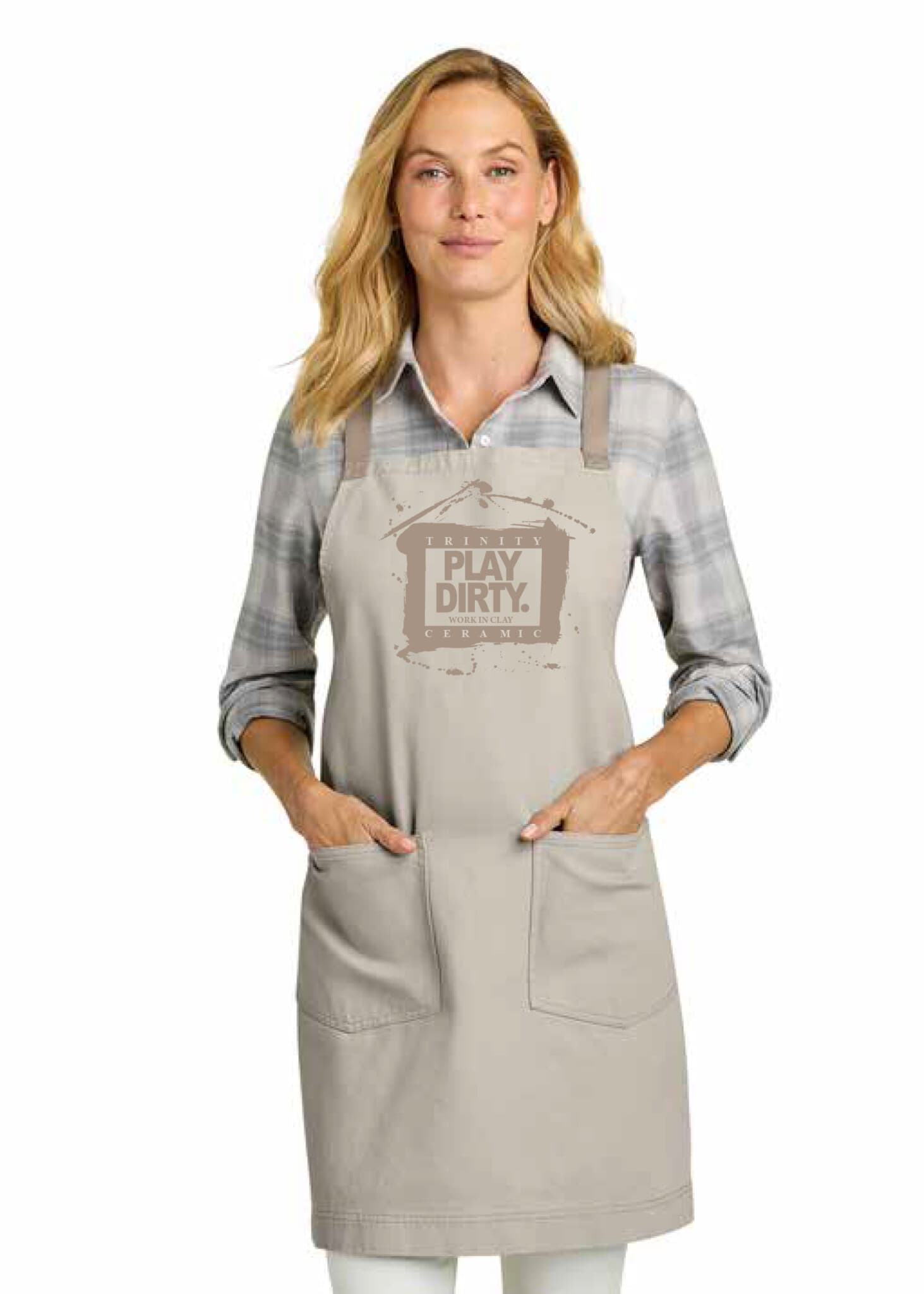 PLAY DIRTY APRON BROWN WITH BROWN LOGO