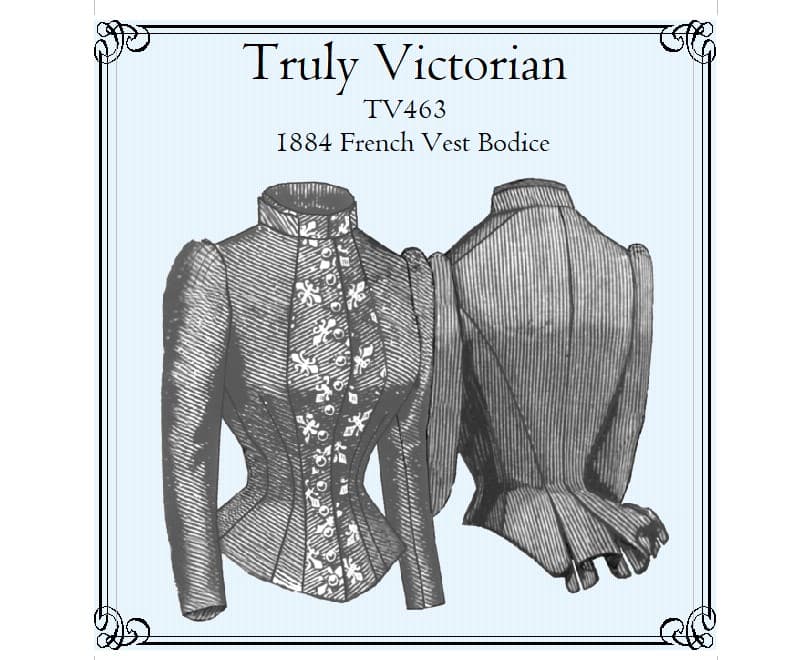 TV463 – 1884 French Vest Bodice
