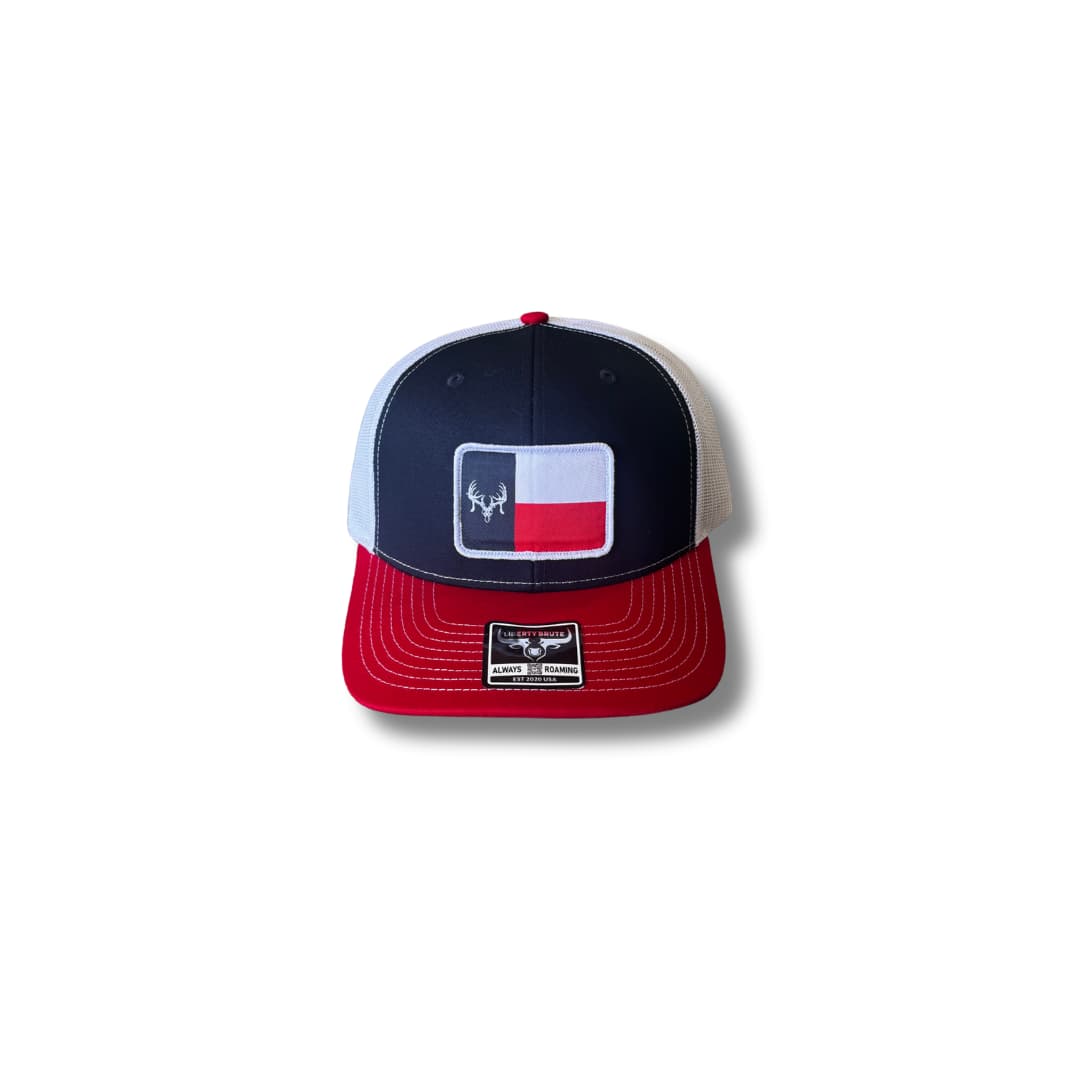 TTHA Skull Texas Flag Patch – RED/WHT/BLU