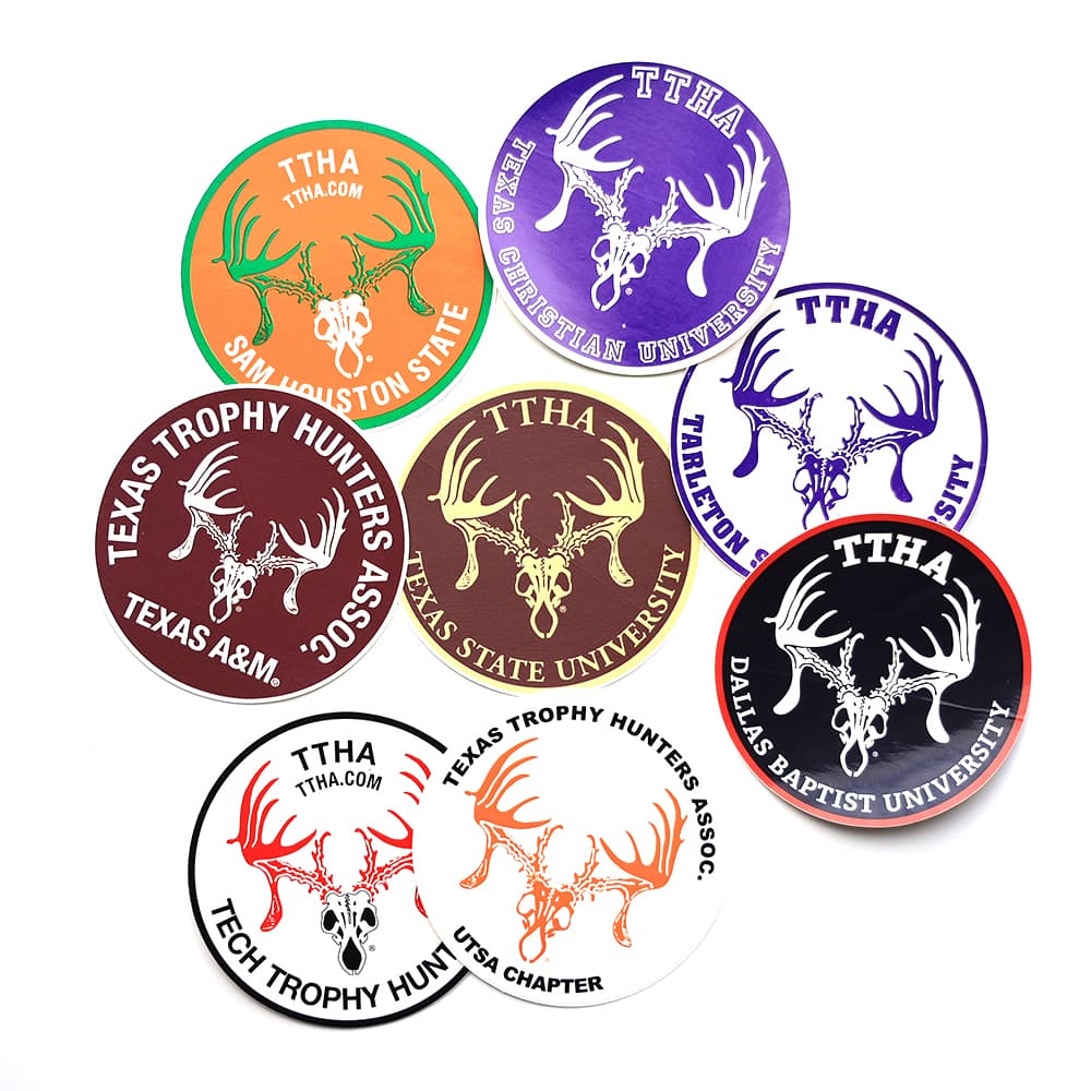 4″ Texas Trophy College Chapter Decals