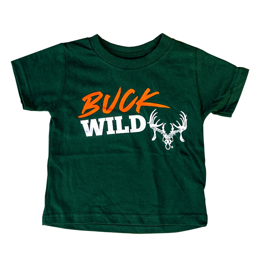 Buck Wild Youth Tee – Hunter Green