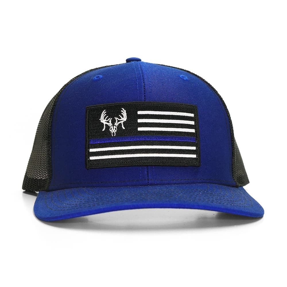 TTHA Flag Patch Thin Blue Line Cap – Blue/Blk + Membership Deal