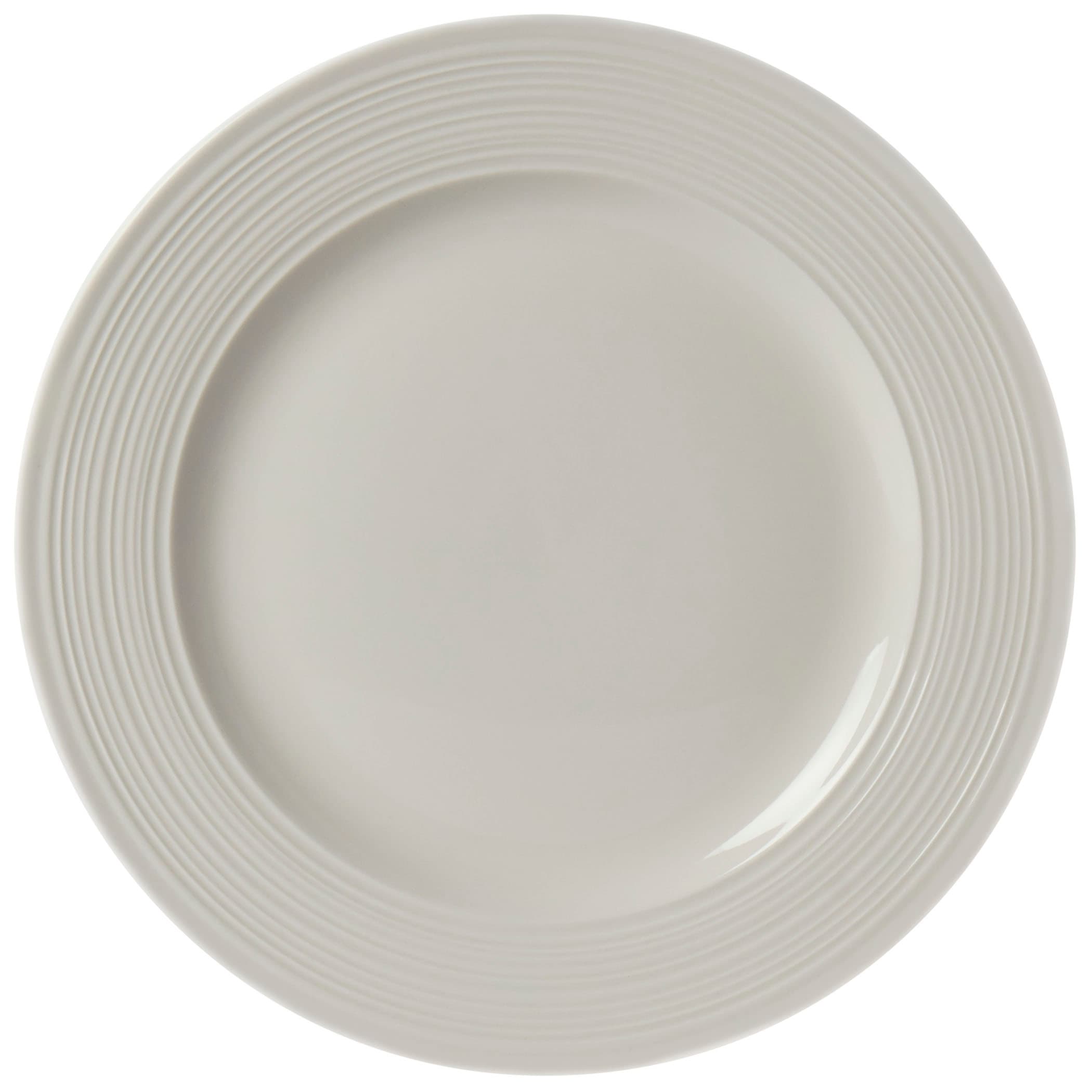 12-Piece Contempo Embossed White Porcelain Dinnerware Set - thumbnail 9