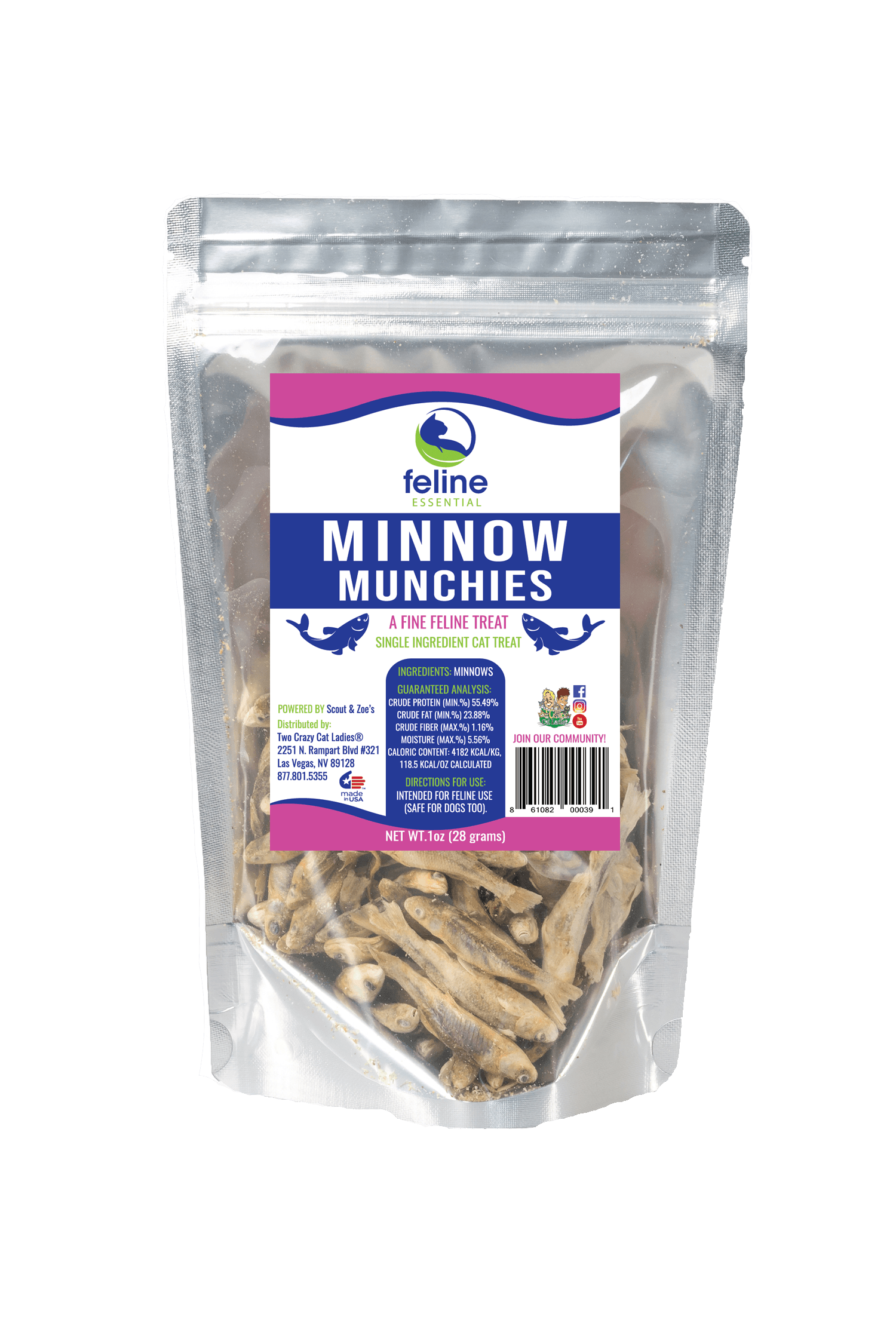 Minnow Munchies for Cats