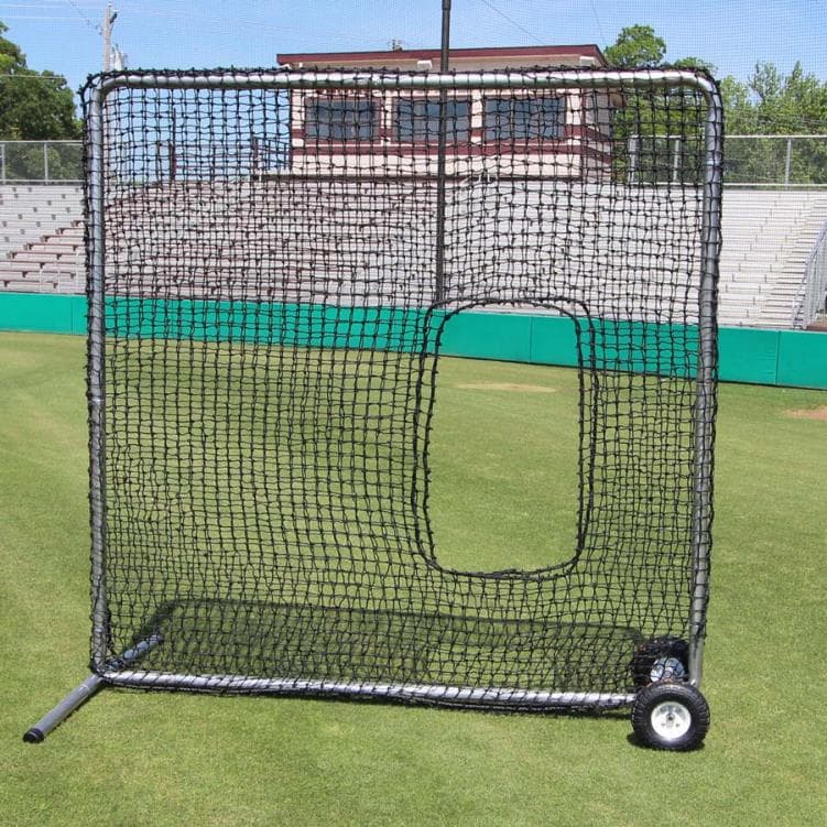 7′ x 7′ Softball Net and Premier Frame with Wheels - thumbnail 2