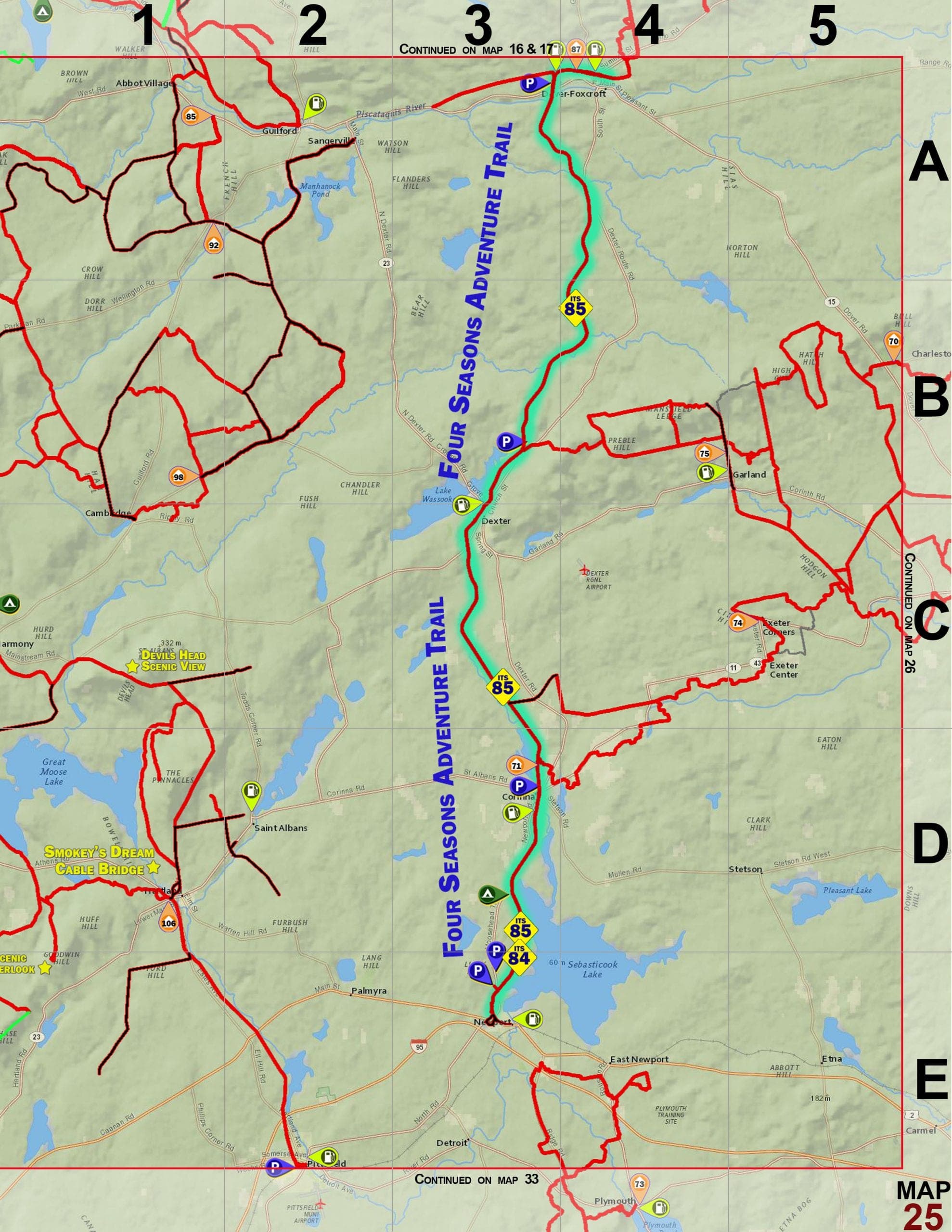 2026 Maine ATV Trail Map Atlas - thumbnail 4