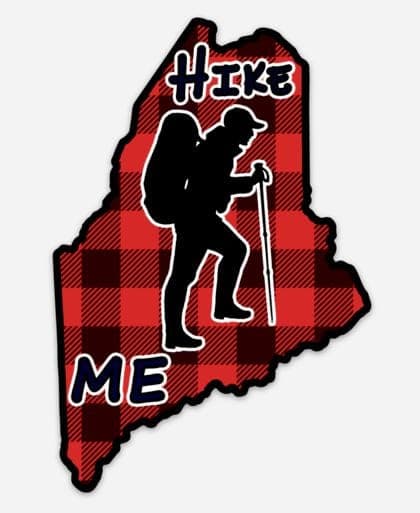 Die-Cut Maine Hiking Stickers