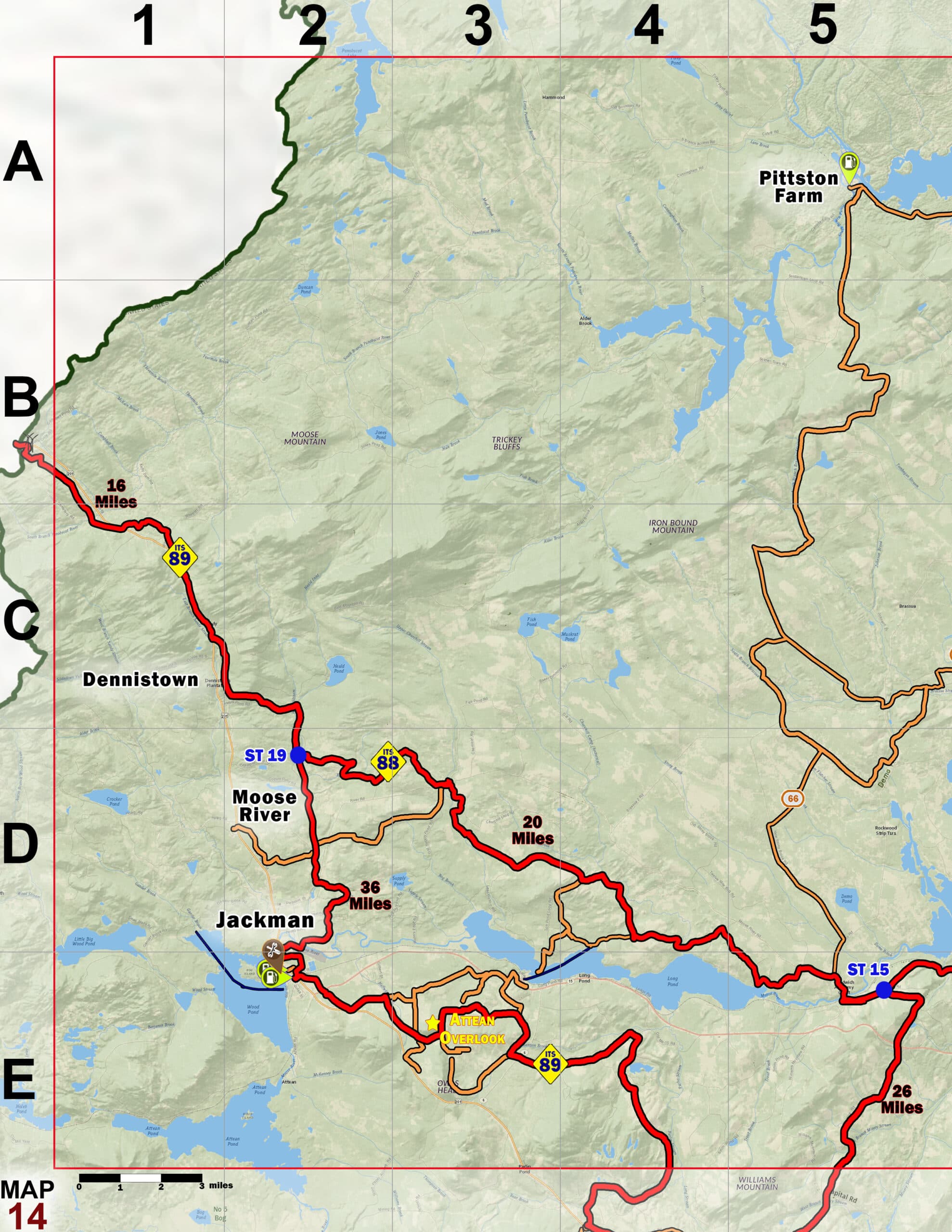 2025-2026 Maine Snowmobile Trail Map Atlas - thumbnail 5