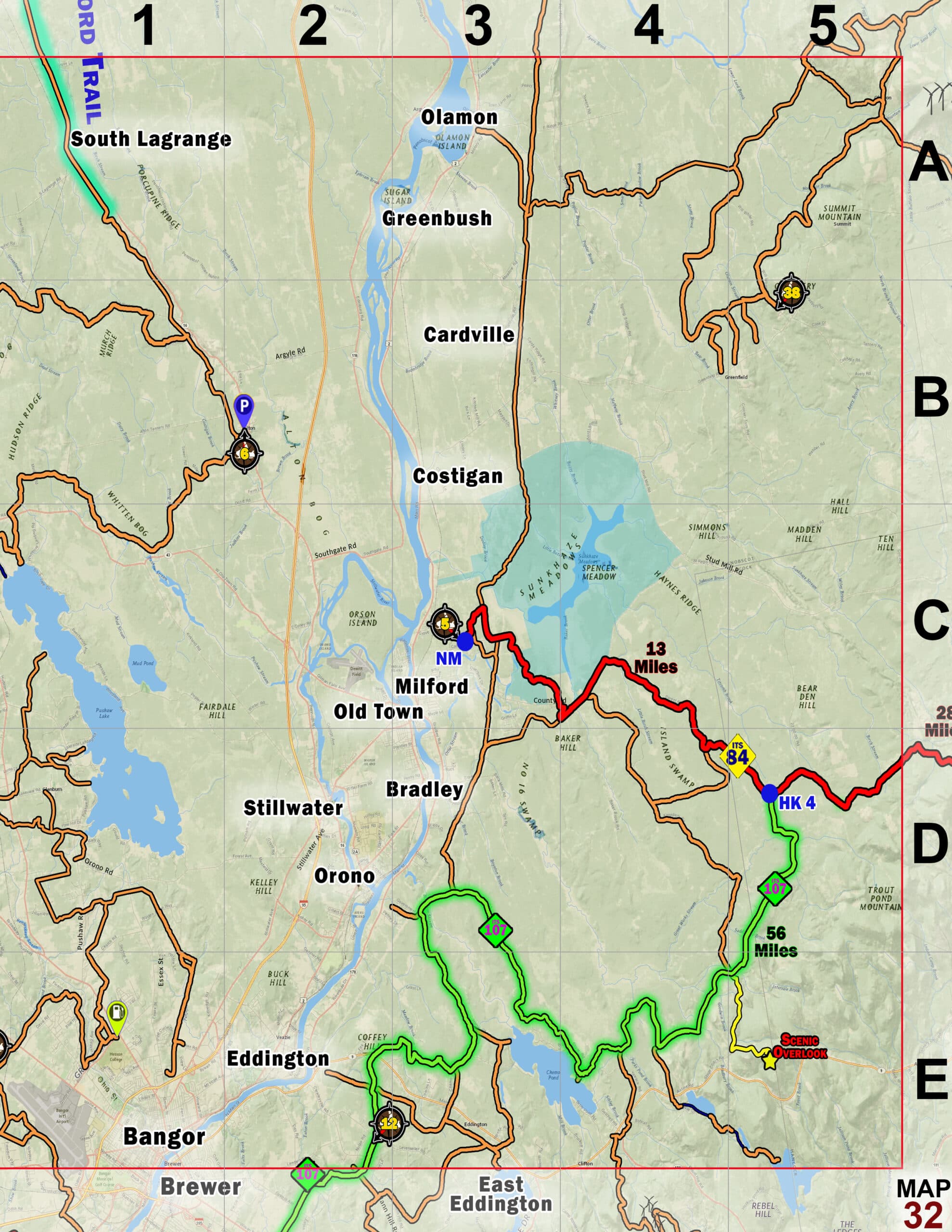2025-2026 Maine Snowmobile Trail Map Atlas - thumbnail 2