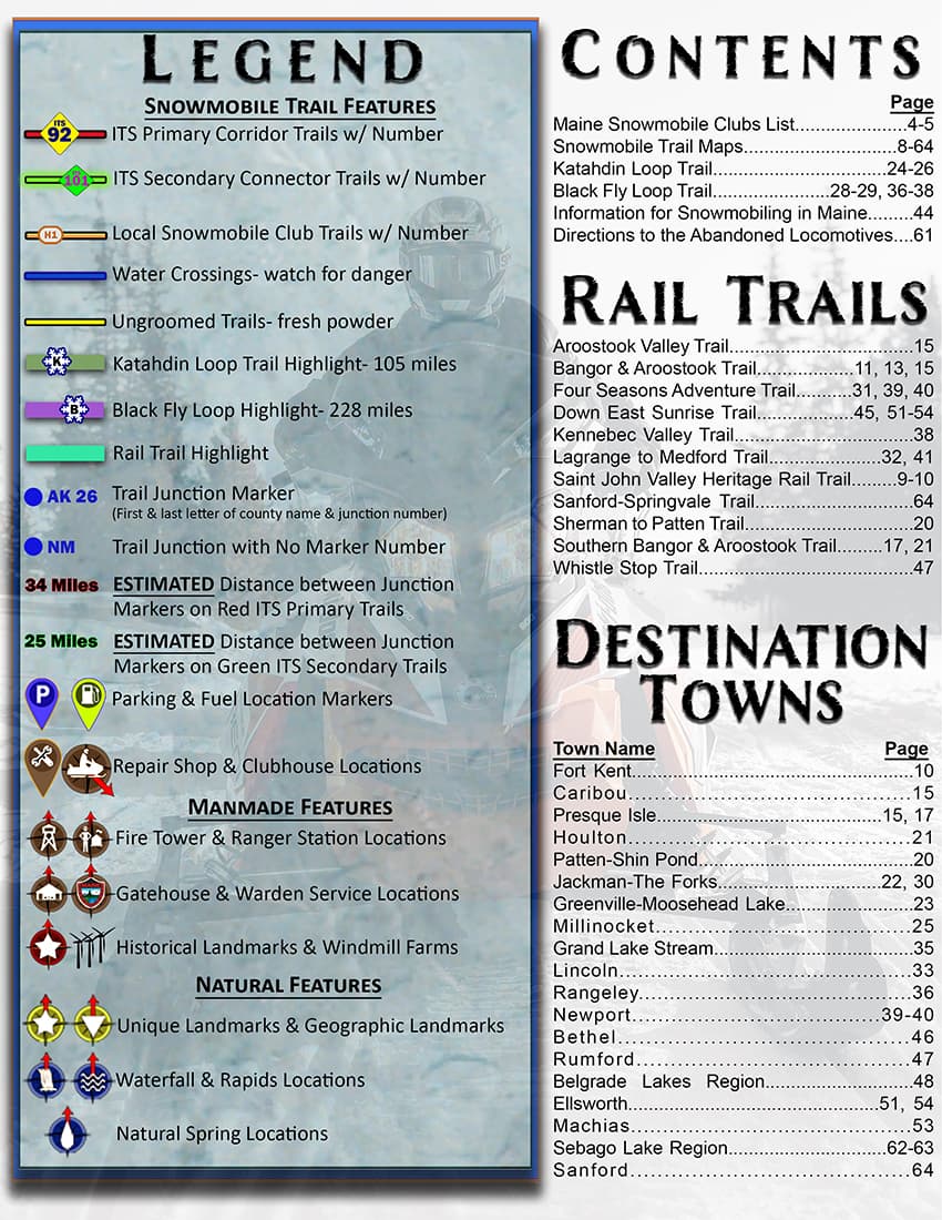 2025-2026 Maine Snowmobile Trail Map Atlas - thumbnail 3