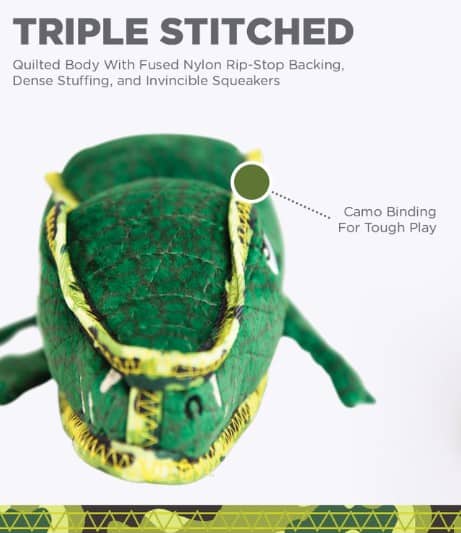 Outward Hound® Xtreme Seamz™ Alligator Dog Toy - thumbnail 3