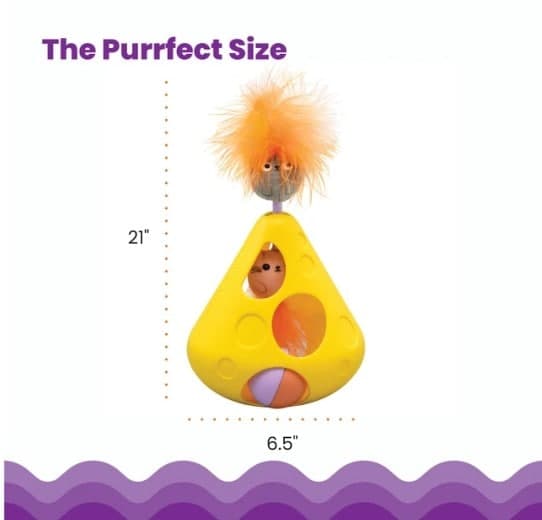Catstages® Mousin’ Around Wobble Wedge Interactive Cat Toy - thumbnail 4