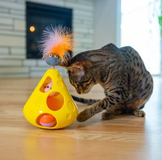 Catstages® Mousin’ Around Wobble Wedge Interactive Cat Toy - thumbnail 5