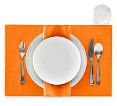 Orange Cotton Placemats 12 Units - thumbnail 3