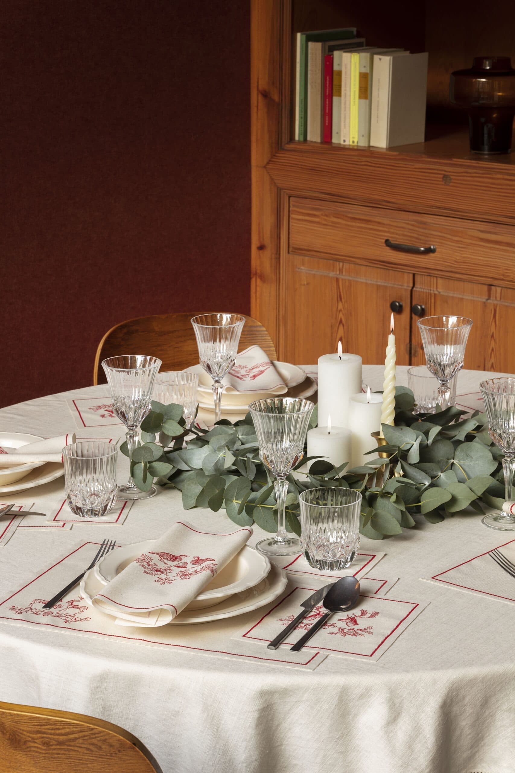 Ceramic Xmas Recycled Cotton Placemats 6 Units - thumbnail 3