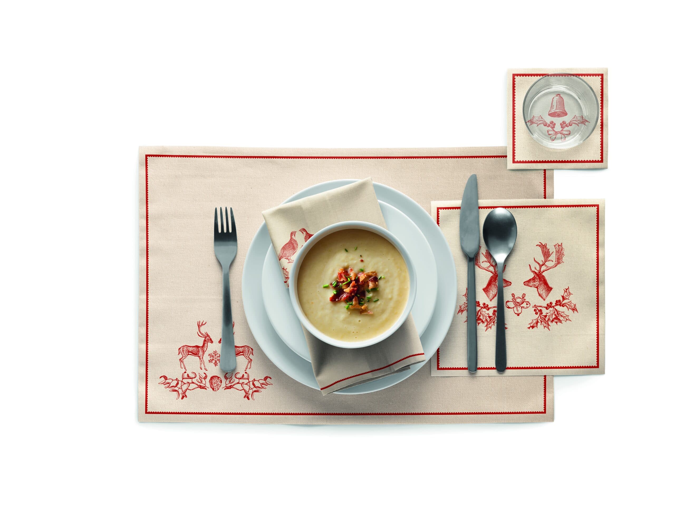 Ceramic Xmas Recycled Cotton Placemats 6 Units - thumbnail 6